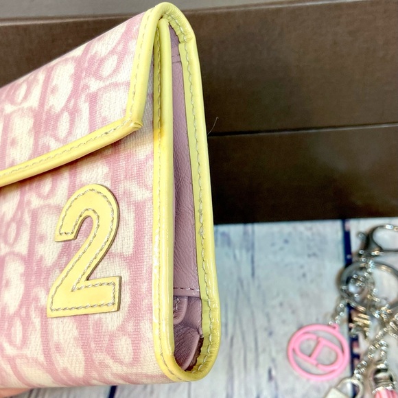 Christian Dior Pink Trotteur wallet with bag charm keychain - Picture 5 of 15